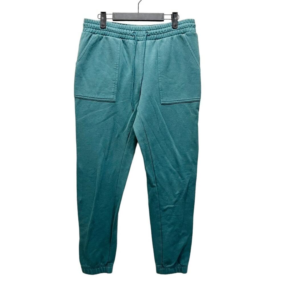 Goodfellow & Co Sweatpants Green Cotton Fleece Drawstring Jogger Sz M